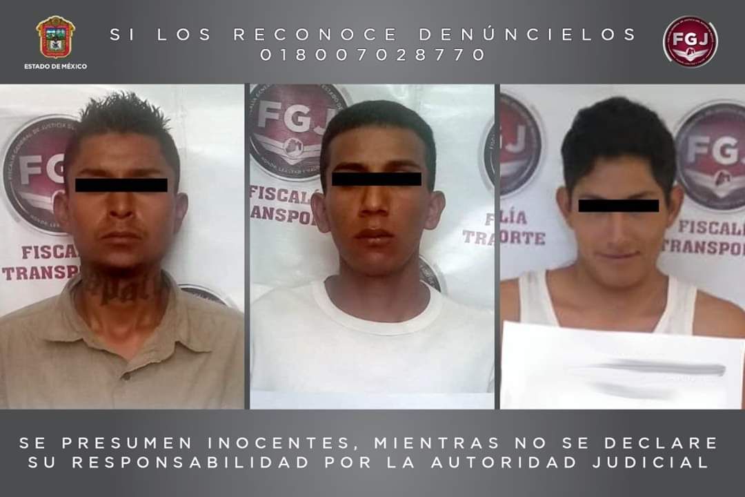 Detienen a tres por atraco a transporte público en Texcoco y Ecatepec ...