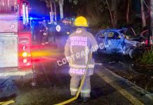 Muere joven tras chocar e incendiarse su auto en la Texcoco–Lechería