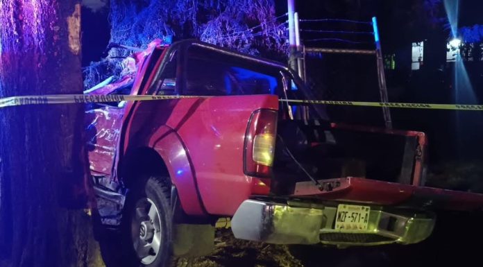 Muere conductor al chocar contra un árbol en la carretera México–Texcoco