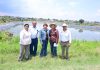 Delfina Gómez entrega olla para almacenar 50 millones de litros de agua para floricultores de Texcoco